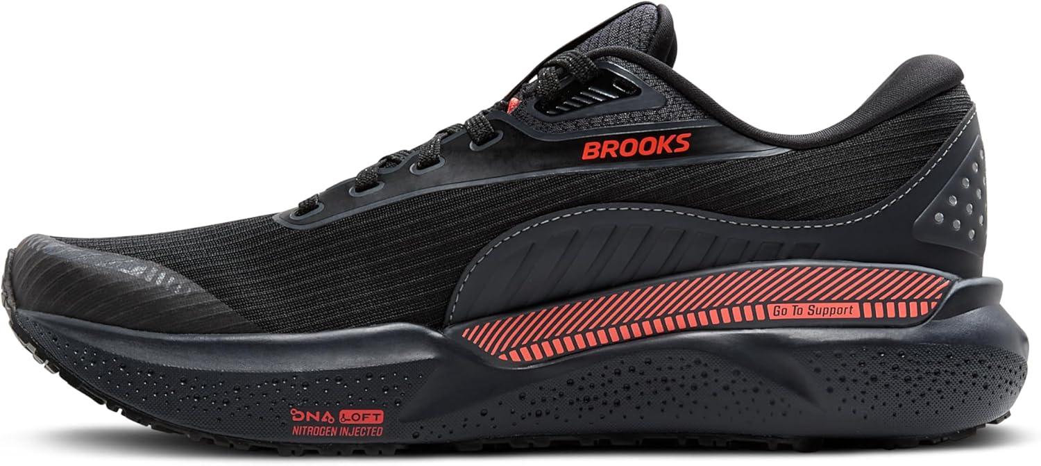 imageBrooks Womens Adrenaline GTS 24 Supportive Running ShoeBlackEbonyHot Coral