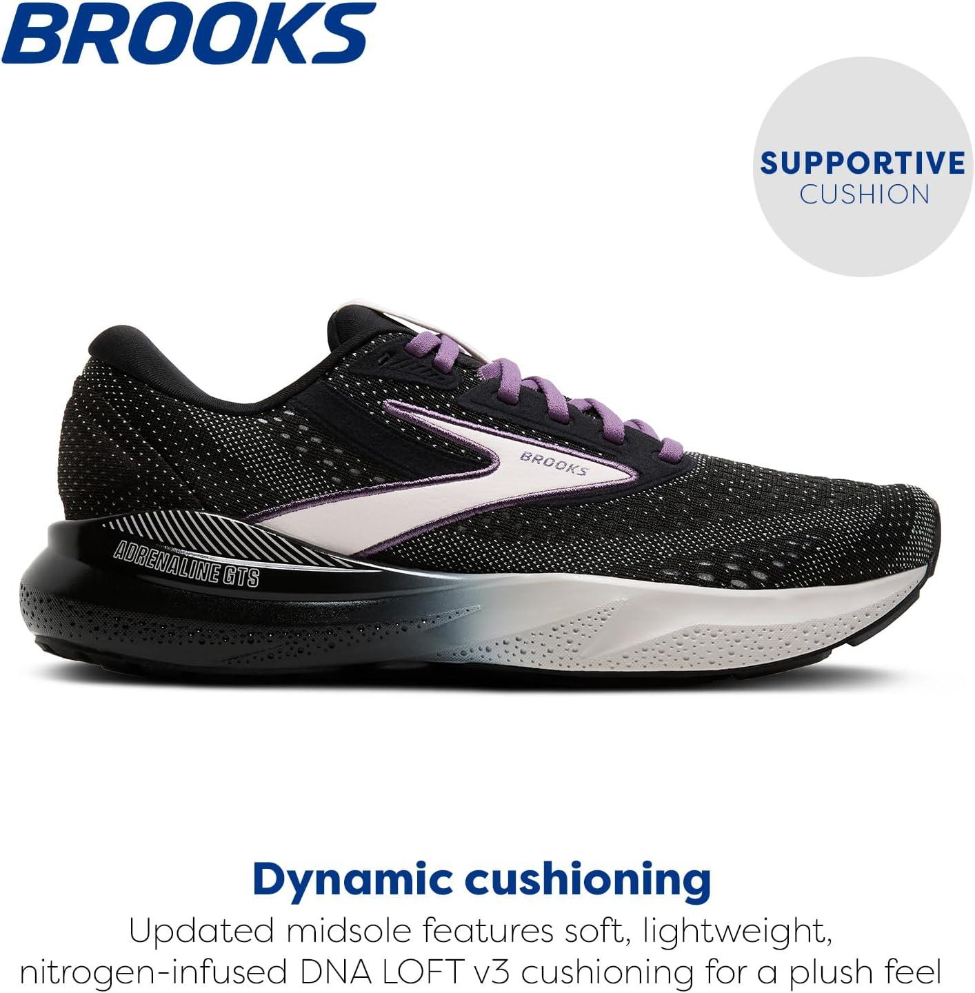 imageBrooks Womens Adrenaline GTS 24 Supportive Running ShoeBlackLilacMontana