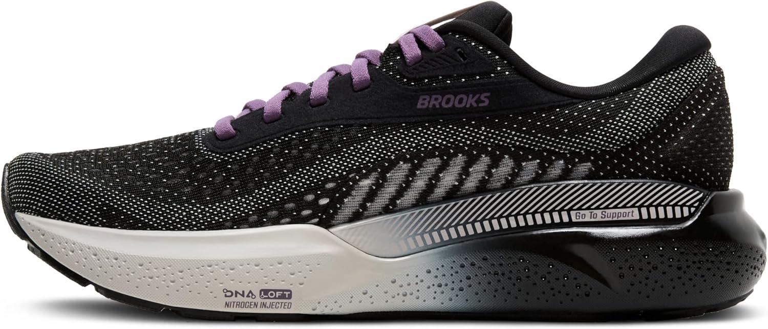 imageBrooks Womens Adrenaline GTS 24 Supportive Running ShoeBlackLilacMontana