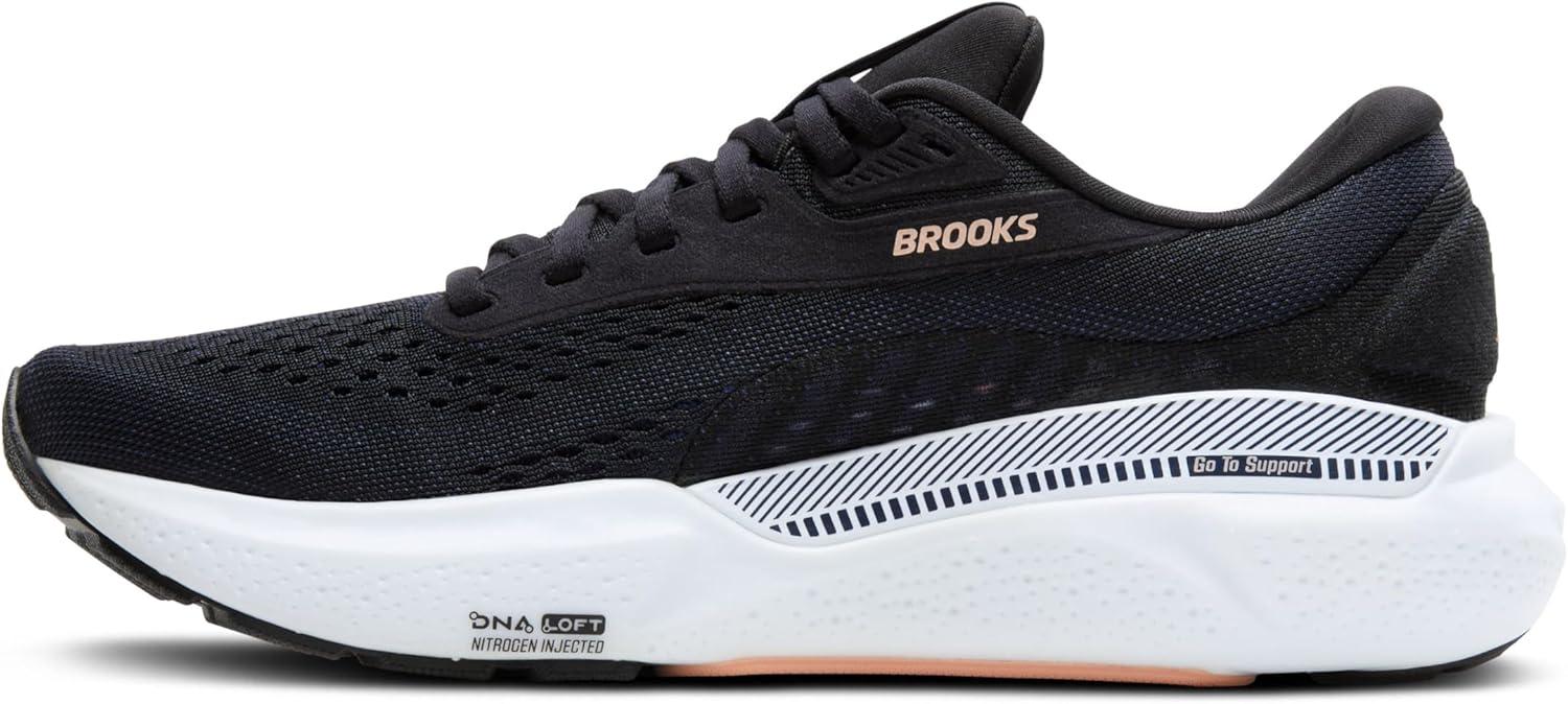 imageBrooks Womens Adrenaline GTS 24 Supportive Running ShoeBlackPeachPeacoat