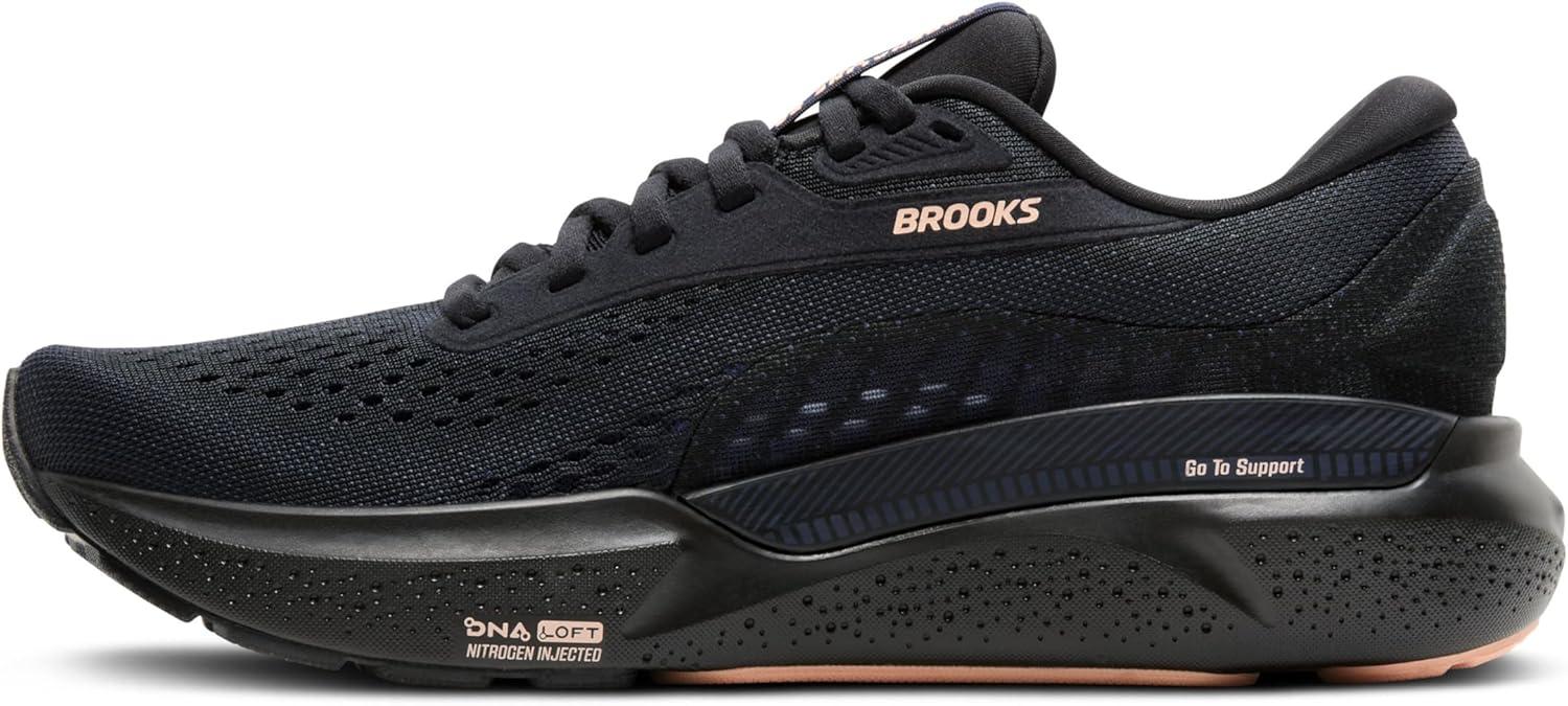 imageBrooks Womens Adrenaline GTS 24 Supportive Running ShoeBlackPeacoatPeach
