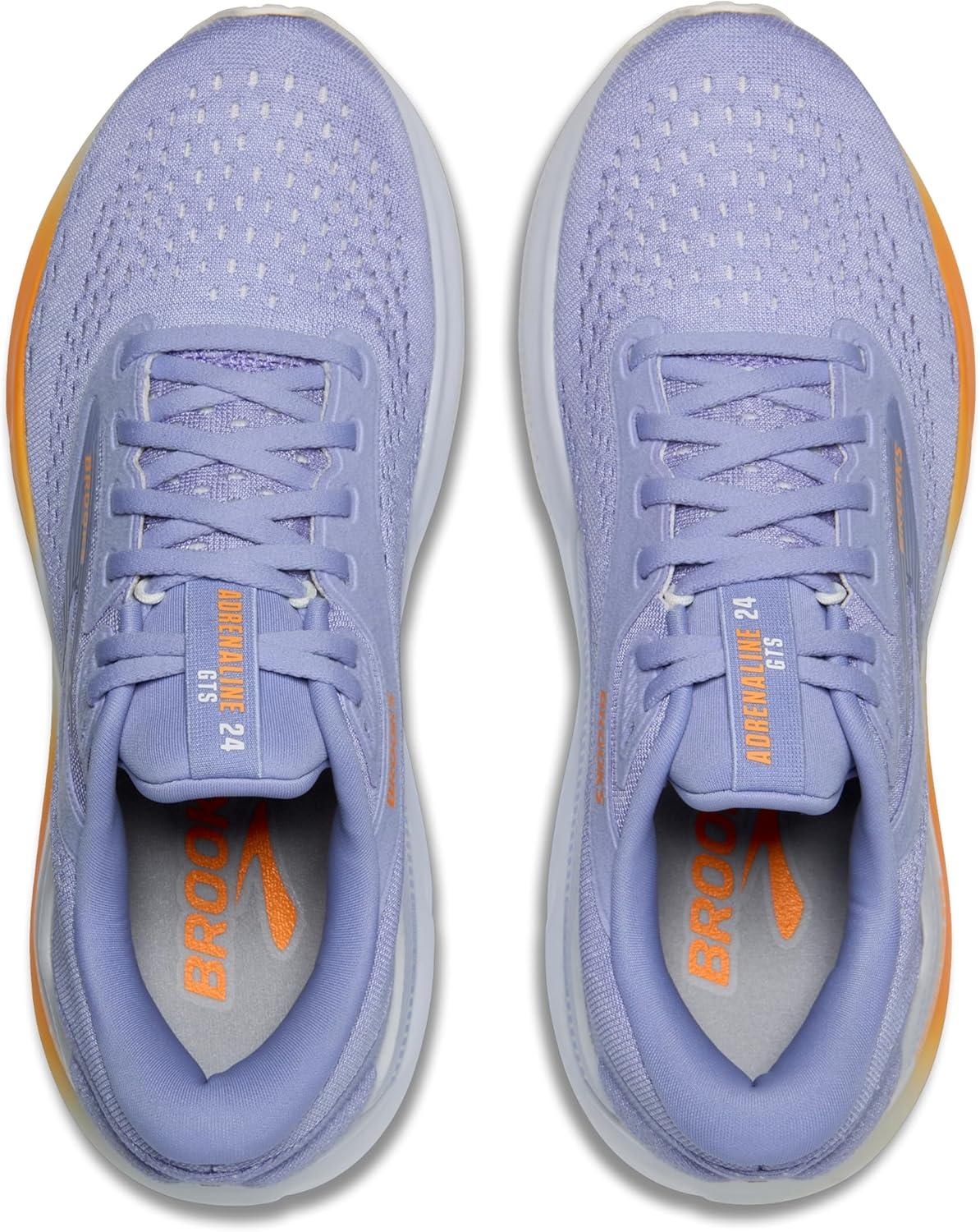 imageBrooks Womens Adrenaline GTS 24 Supportive Running ShoeBlue HeronWhiteOrange