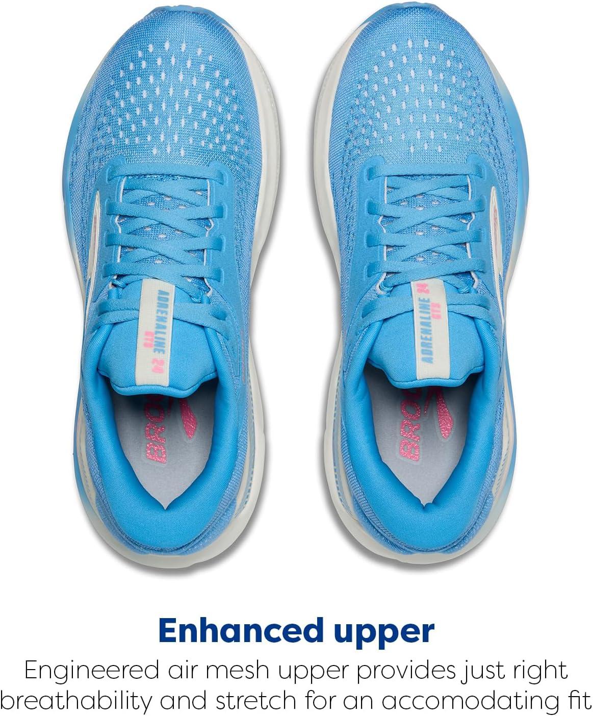 imageBrooks Womens Adrenaline GTS 24 Supportive Running ShoeBonnie BlueGreyPink