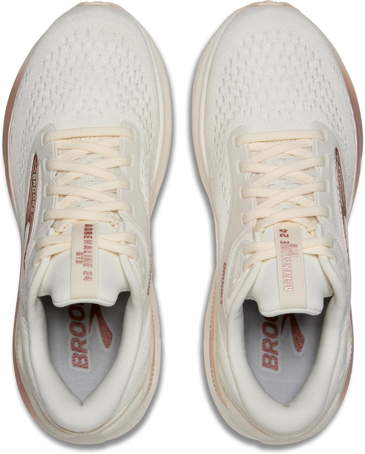 imageBrooks Womens Adrenaline GTS 24 Supportive Running ShoeCoconutRose GoldWhite
