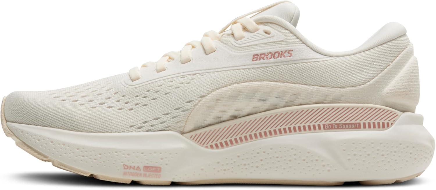 imageBrooks Womens Adrenaline GTS 24 Supportive Running ShoeCoconutRose GoldWhite