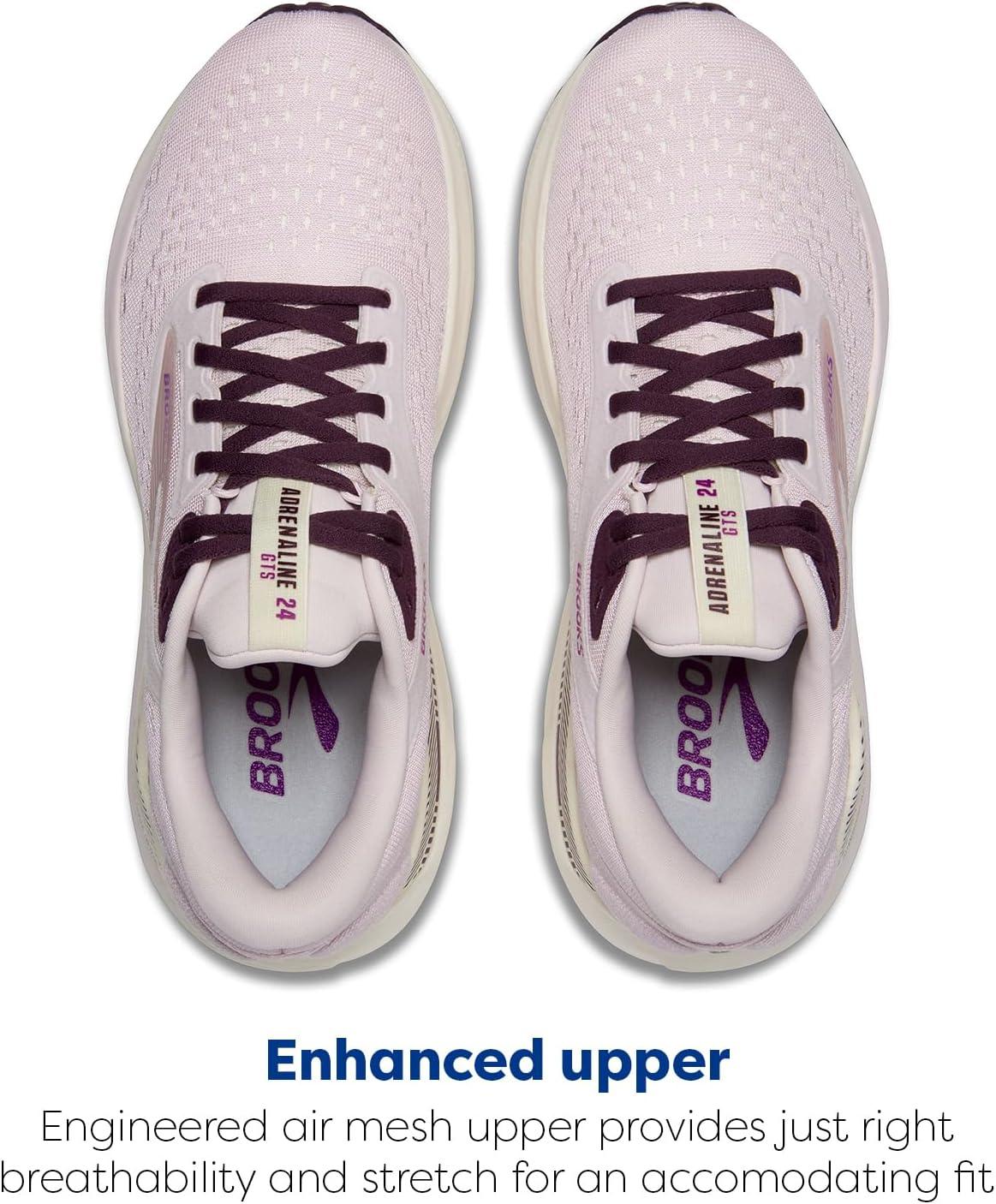 imageBrooks Womens Adrenaline GTS 24 Supportive Running ShoeOrchidCoconutPurple