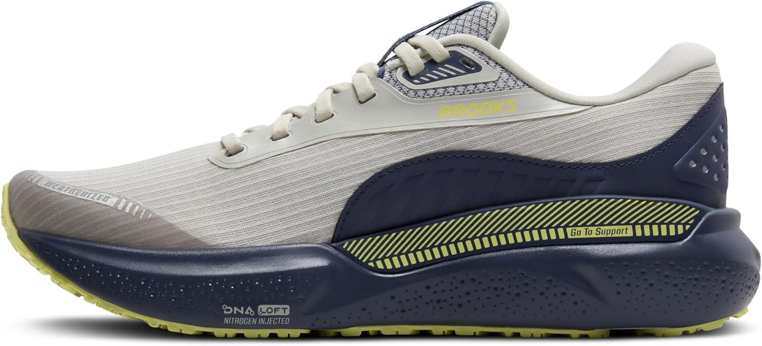 imageBrooks Womens Adrenaline GTS 24 Supportive Running ShoeOysterNightshadowLime