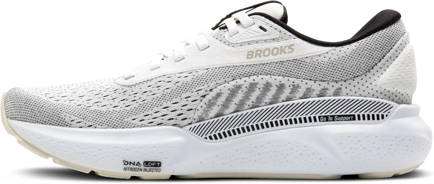imageBrooks Womens Adrenaline GTS 24 Supportive Running ShoeWhiteBlackPelican