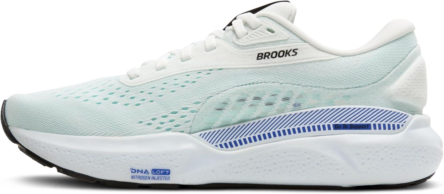 imageBrooks Womens Adrenaline GTS 24 Supportive Running ShoeWhiteLimpet ShellAmparo