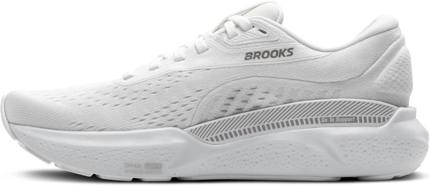 imageBrooks Womens Adrenaline GTS 24 Supportive Running ShoeWhiteOysterAlloy