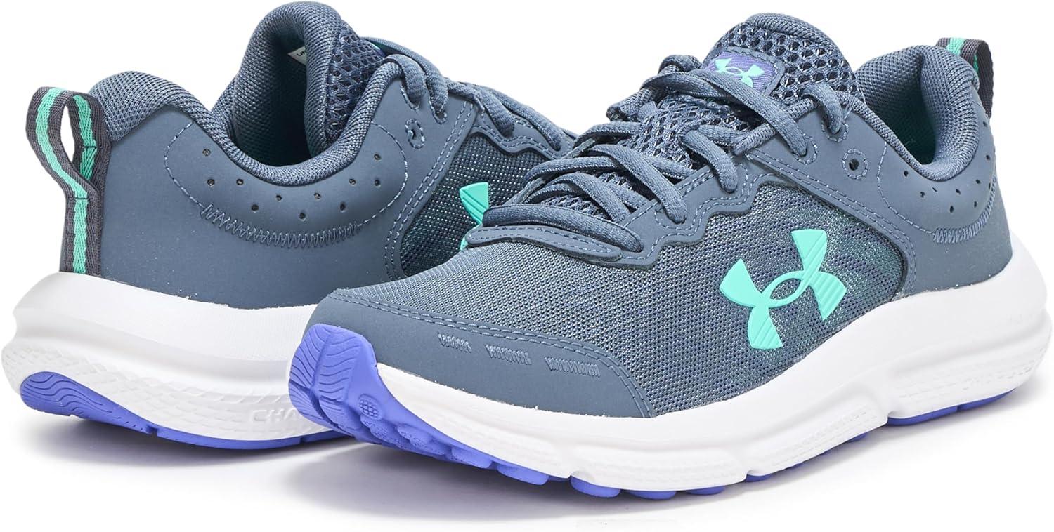 imageUnder Armour Girls Grade School Assert 10044 Downpour GrayVirtual VioletComet Green