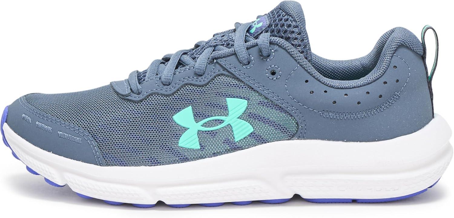 imageUnder Armour Girls Grade School Assert 10044 Downpour GrayVirtual VioletComet Green