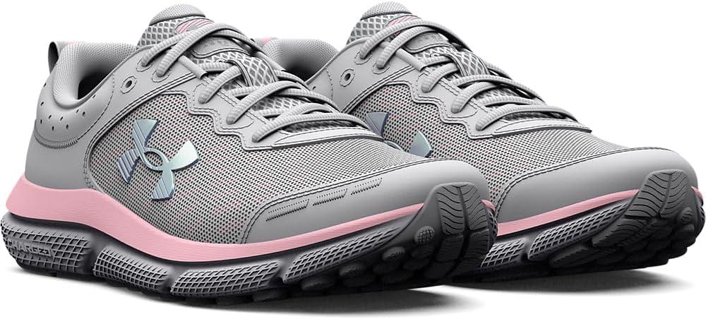 imageUnder Armour Girls Grade School Assert 10102 Halo GrayPink SugarIridescent
