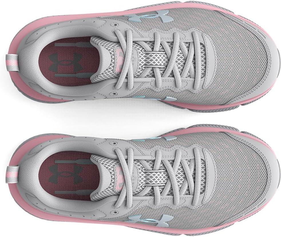 imageUnder Armour Girls Grade School Assert 10102 Halo GrayPink SugarIridescent