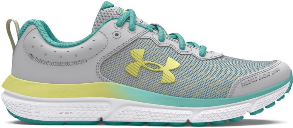 imageUnder Armour Girls Grade School Assert 10103 Halo GrayRadial TurquoiseSonic Yellow