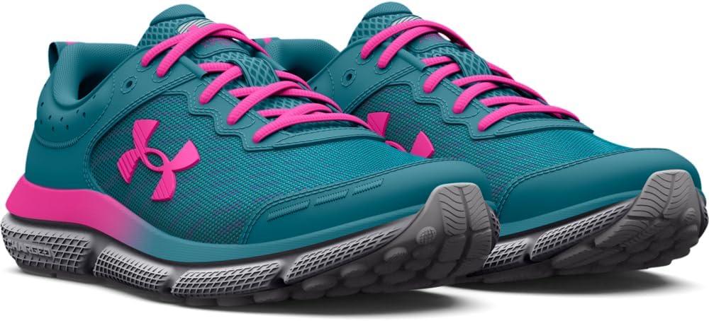imageUnder Armour Girls Grade School Assert 10103 Halo GrayRadial TurquoiseSonic Yellow