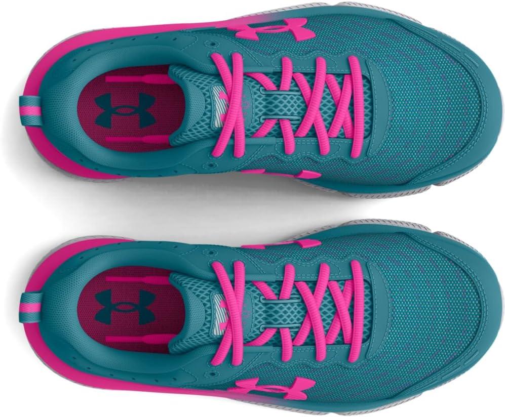 imageUnder Armour Girls Grade School Assert 10400 Glacier BlueHalo GrayRebel Pink