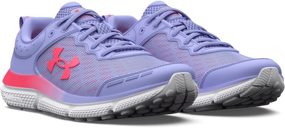 imageUnder Armour Girls Grade School Assert 10500 Purple IceHalo GrayPink Shock