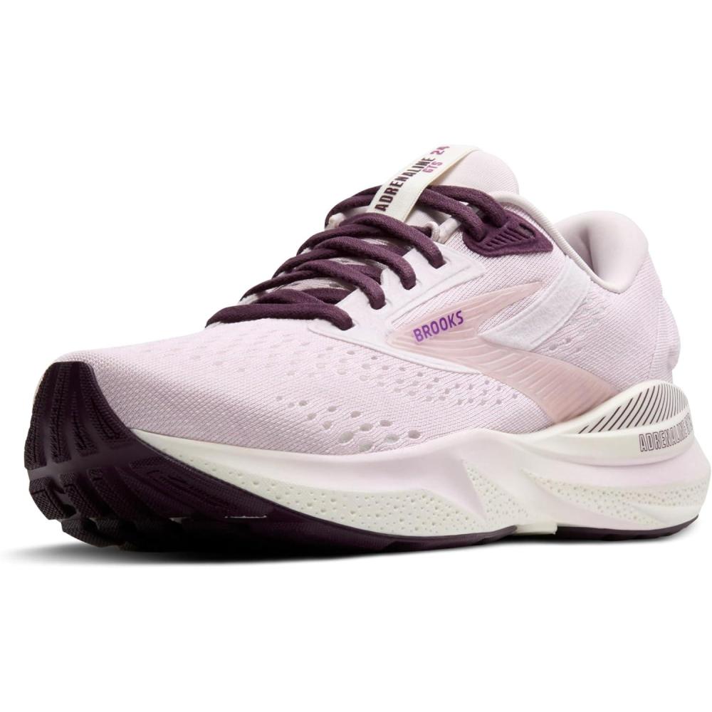 imageBrooks Womens Adrenaline GTS 24 Supportive Running ShoeOrchidCoconutPurple