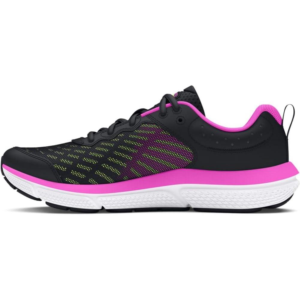 imageUnder Armour Girls Grade School Assert 10002 BlackVivid MagentaMorph Green