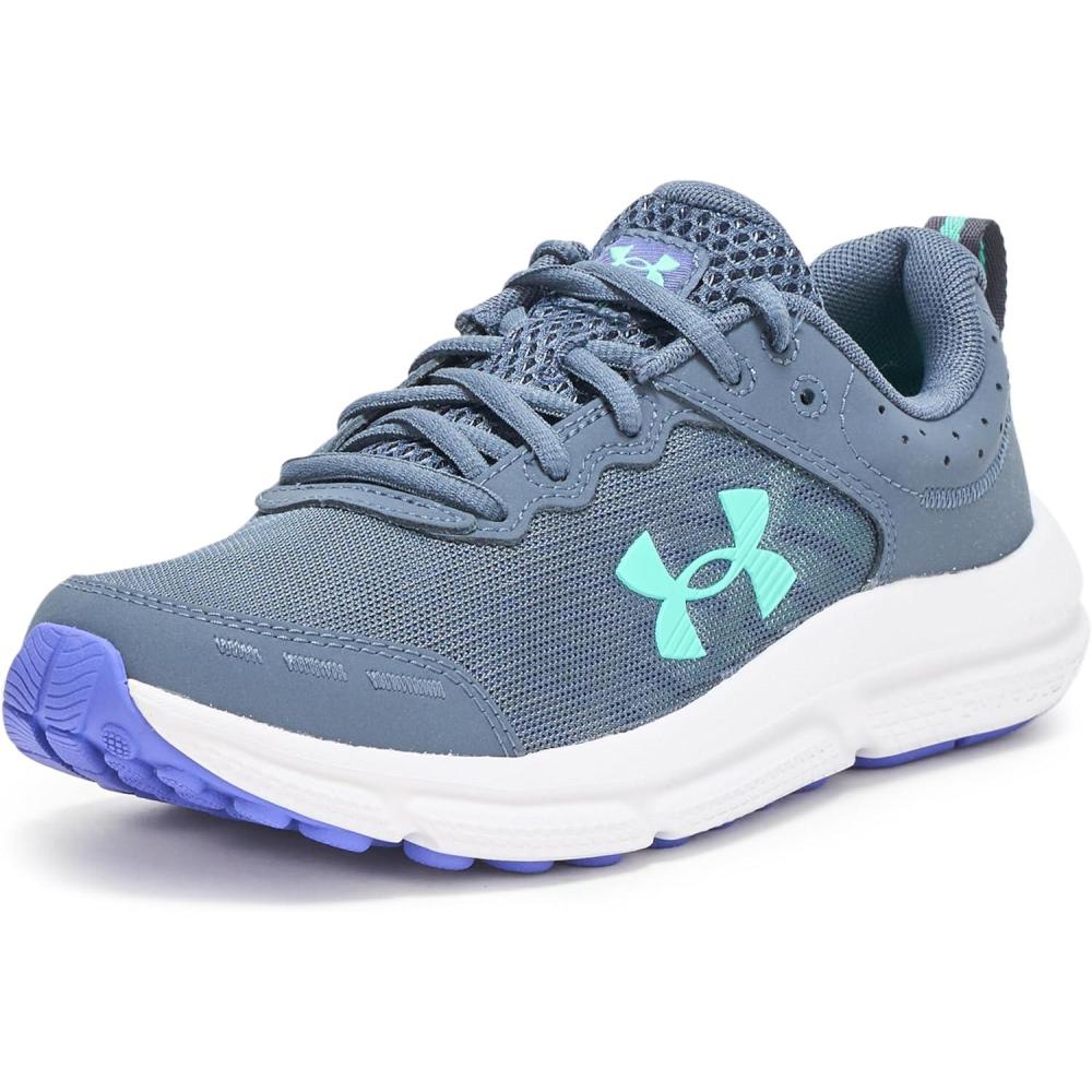imageUnder Armour Girls Grade School Assert 10044 Downpour GrayVirtual VioletComet Green