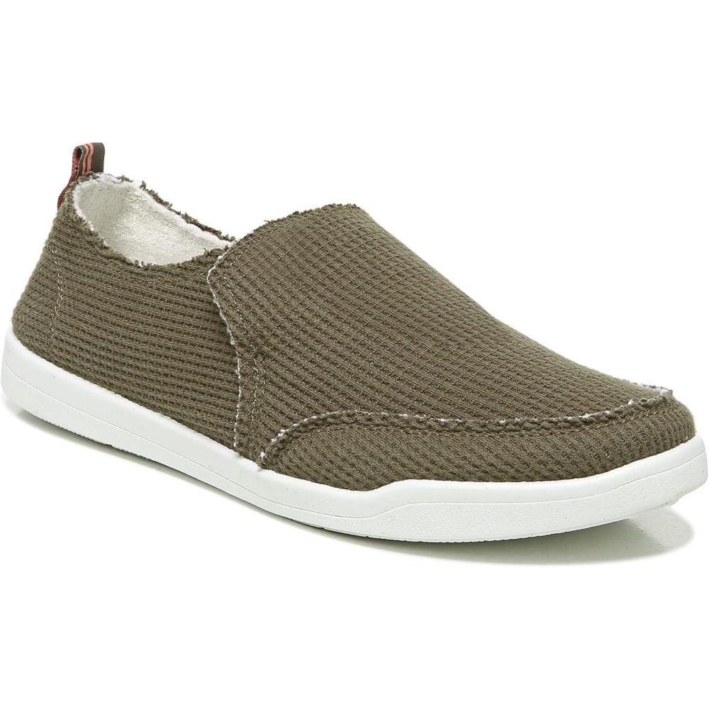 imageVionic Womens Malibu SliponVionic Beach Malibu Casual Womens Slip on Sneakerssustainable Shoes That Include Threezone Comfort With Orthotic Insole Arch Support  Machine Wash Safe Sizes 511 Olive Knit 85 Medium Us