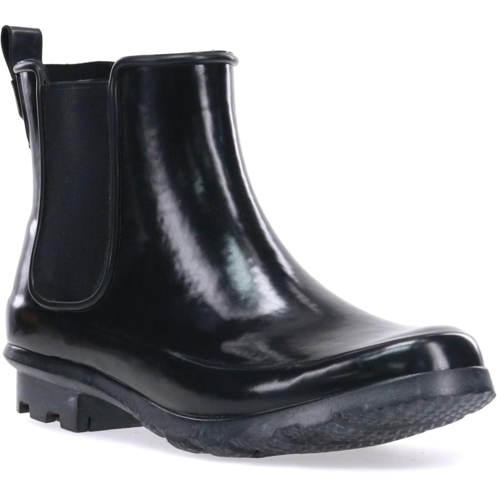 imageWestern Chief Womens Waterproof Chelsea Ankle Rain Boot with Elastic Gore and Rubber Lug Outsole  Stylish and Functional for Rainy DaysClassic Black