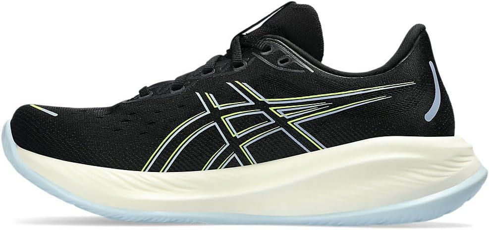 imageASICS Mens GelCumulus 26 Running ShoeBlackSafety Yellow