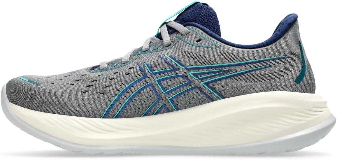imageASICS Mens GelCumulus 26 Running ShoeClay GreyIllusion Blue