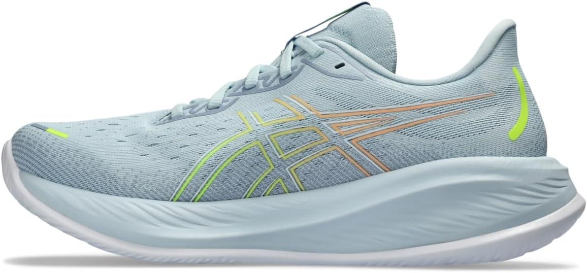 imageASICS Mens GelCumulus 26 Running ShoeCool GreySafety Yellow