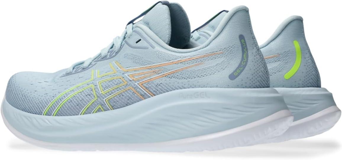 imageASICS Mens GelCumulus 26 Running ShoeCool GreySafety Yellow