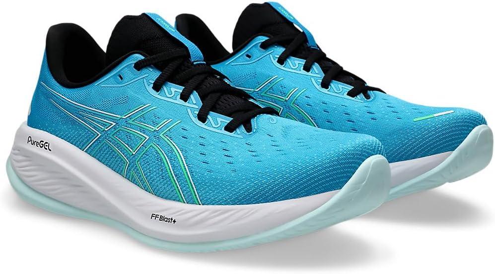 imageASICS Mens GelCumulus 26 Running ShoeDigital Aqua New Leaf