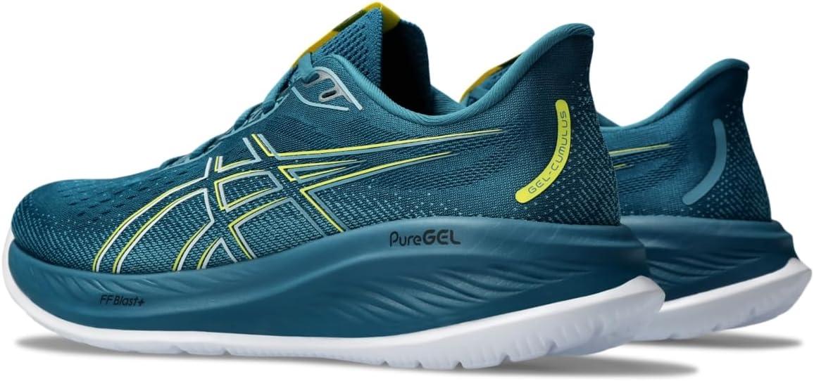 imageASICS Mens GelCumulus 26 Running ShoeEvening Teal Bright Yellow
