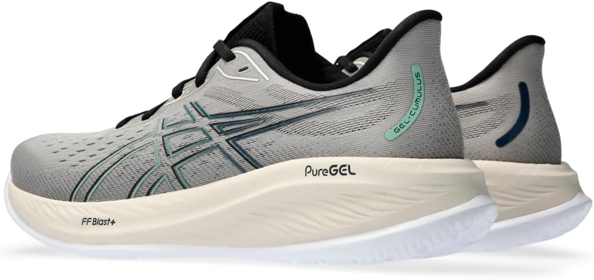 imageASICS Mens GelCumulus 26 Running ShoeMoonrockDark Mint