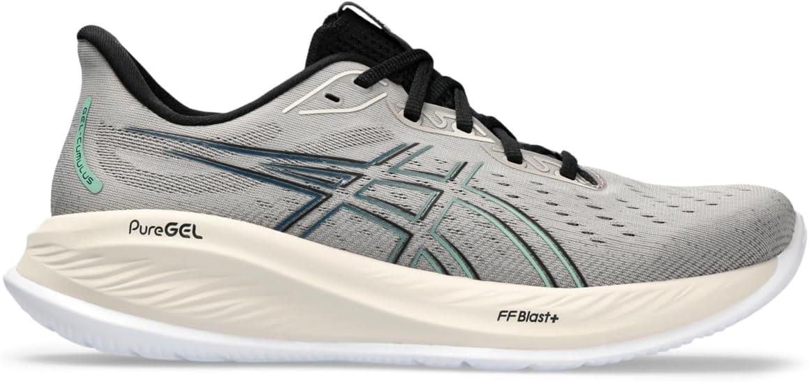 imageASICS Mens GelCumulus 26 Running ShoeMoonrockDark Mint