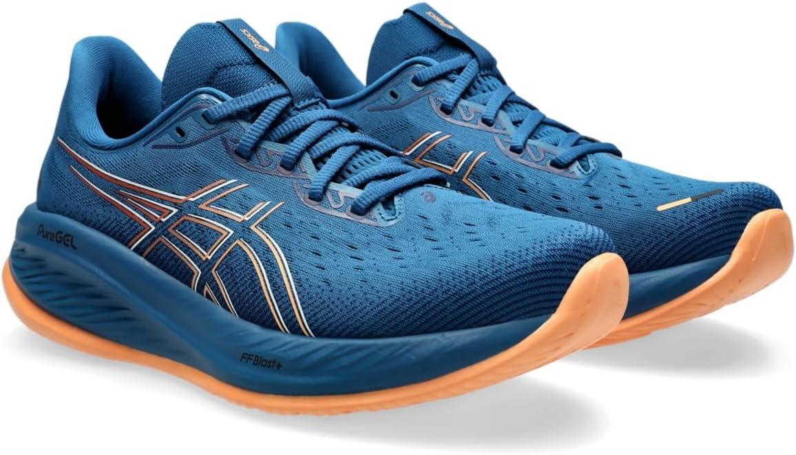 imageASICS Mens GelCumulus 26 Running ShoeRich NavyFaded Orange