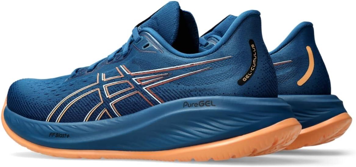 imageASICS Mens GelCumulus 26 Running ShoeRich NavyFaded Orange