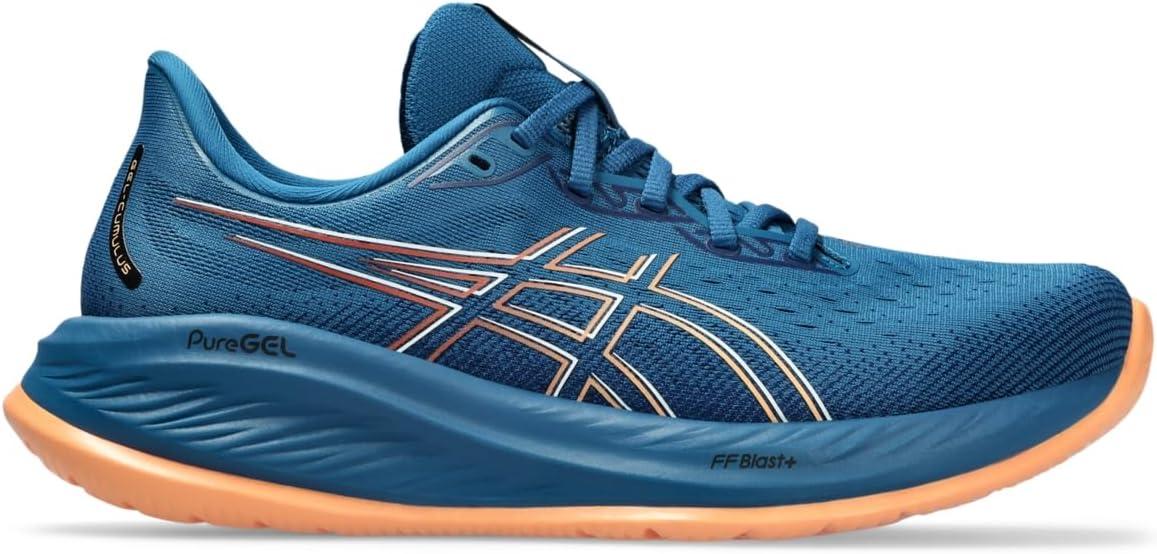 imageASICS Mens GelCumulus 26 Running ShoeRich NavyFaded Orange