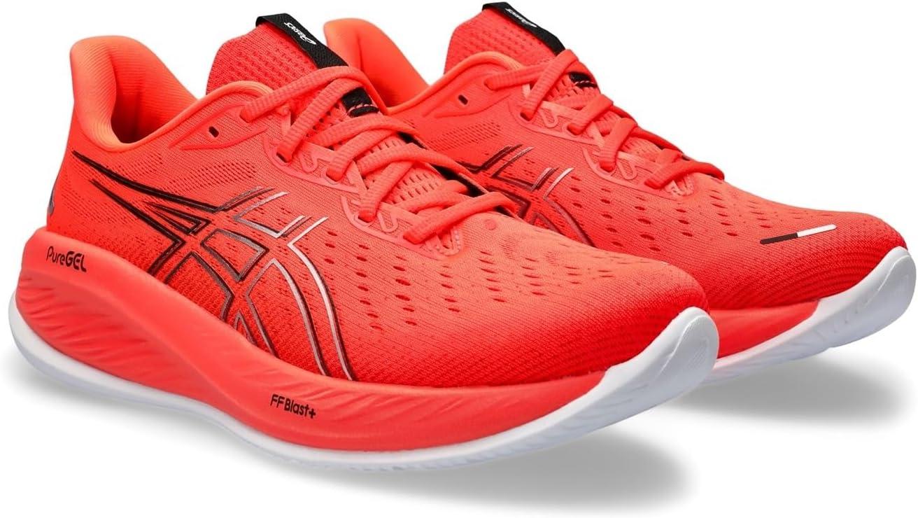 imageASICS Mens GelCumulus 26 Running ShoeSunrise Red White