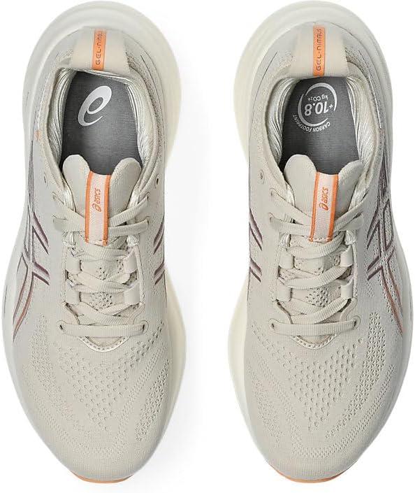 imageASICS Womens GelNimbus 26 Running ShoeOatmealFaded Orange