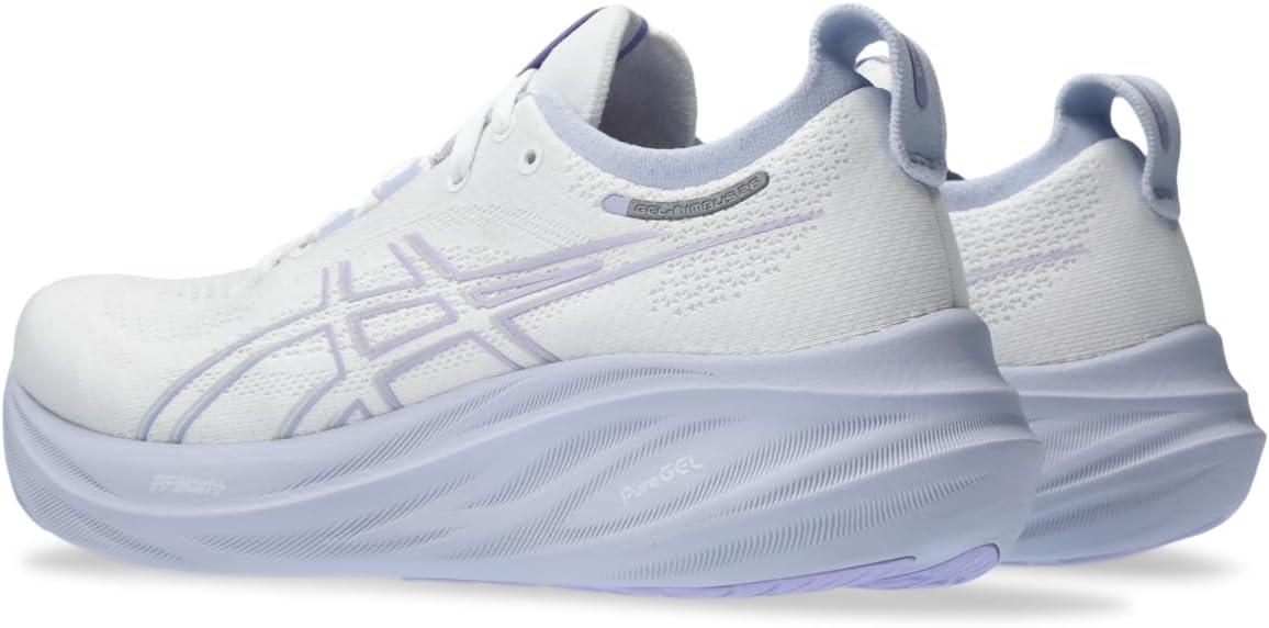 imageASICS Womens GelNimbus 26 Running ShoeWhiteFresh Air
