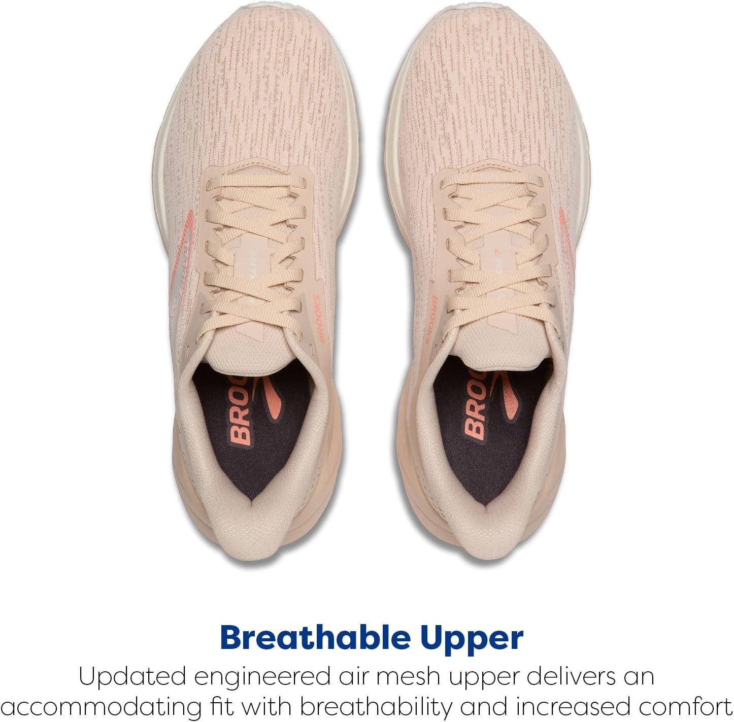 imageBrooks Womens Anthem 7 Neutral Running ShoeAlmondGreyDesert Flower