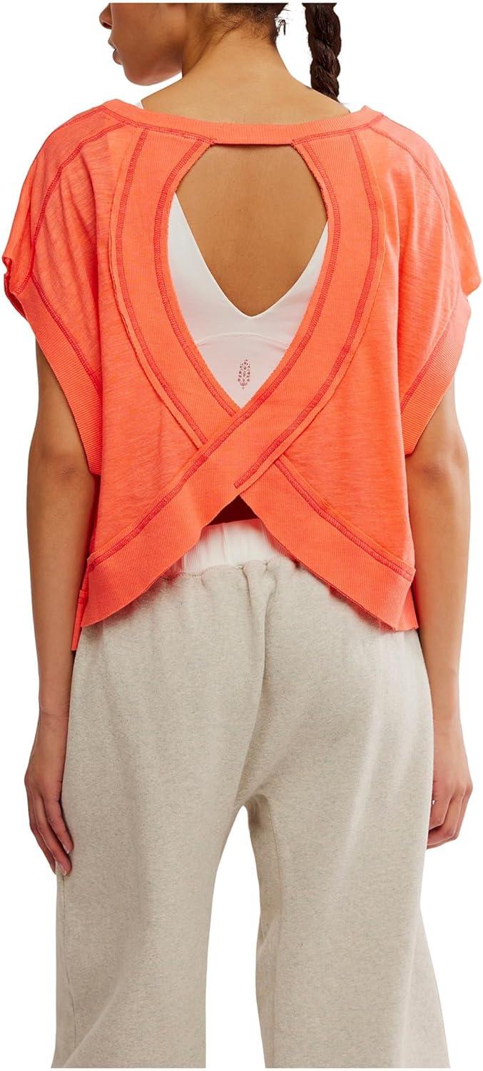 imageFree People Womens My Time TeeNeon Coral
