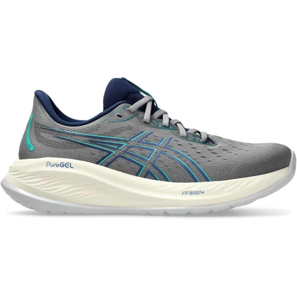 imageASICS Mens GelCumulus 26 Running ShoeClay GreyIllusion Blue