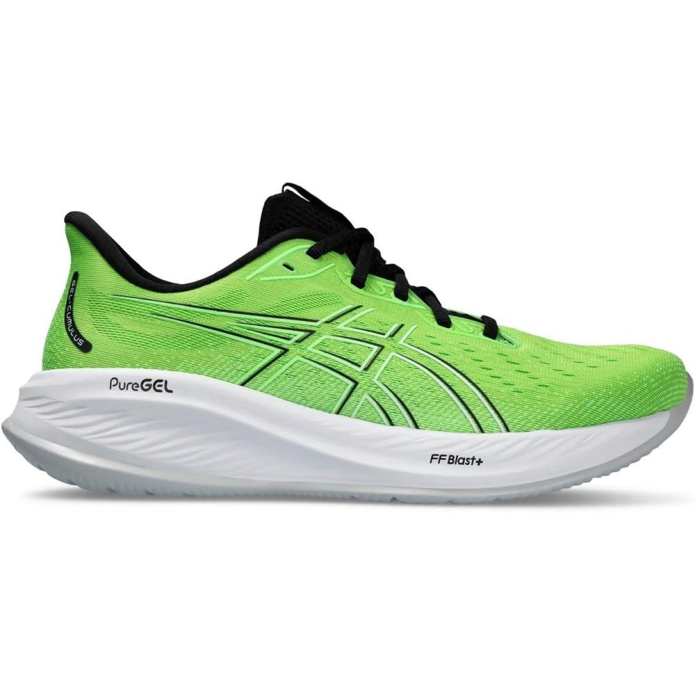 imageASICS Mens GelCumulus 26 Running ShoeElectric Lime White