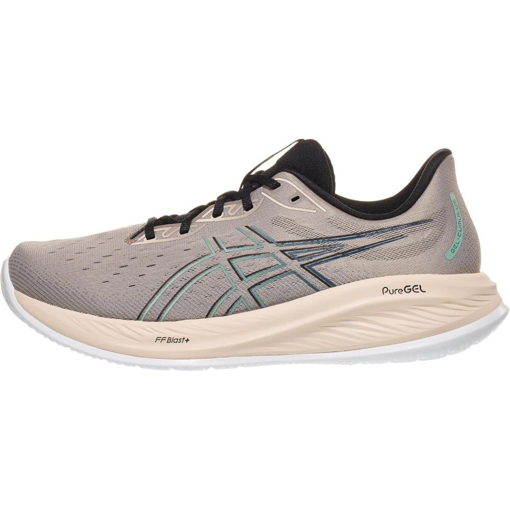 imageASICS Mens GelCumulus 26 Running ShoeMoonrockDark Mint