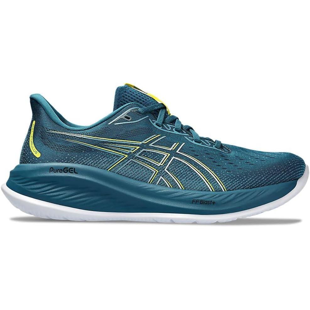 imageASICS Mens GelCumulus 26 Running ShoeTeal Yellow