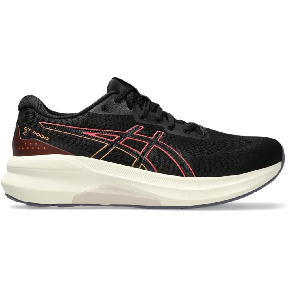 imageASICS Womens GT4000 4 Running ShoesBlackCoral Reef