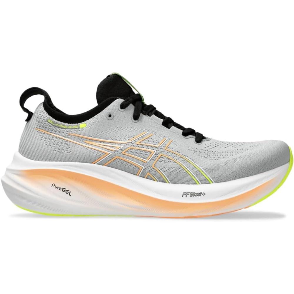 imageASICS Womens GelNimbus 26 Running ShoePiedmont GreySafety Yellow