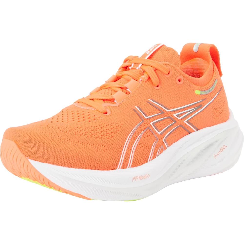 imageASICS Womens GelNimbus 26 Running ShoeSunrise Red Pure Silver